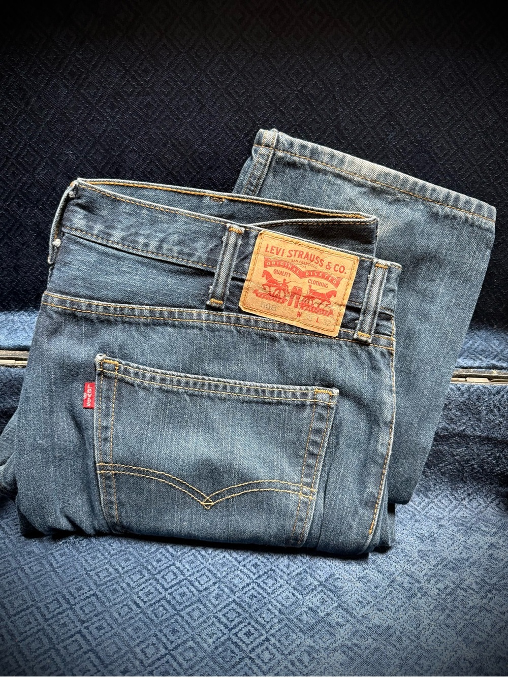 Levi's Men's Dark Blue Straight-Leg Jeans